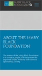 Mobile Screenshot of maryblackfoundation.org