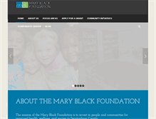 Tablet Screenshot of maryblackfoundation.org